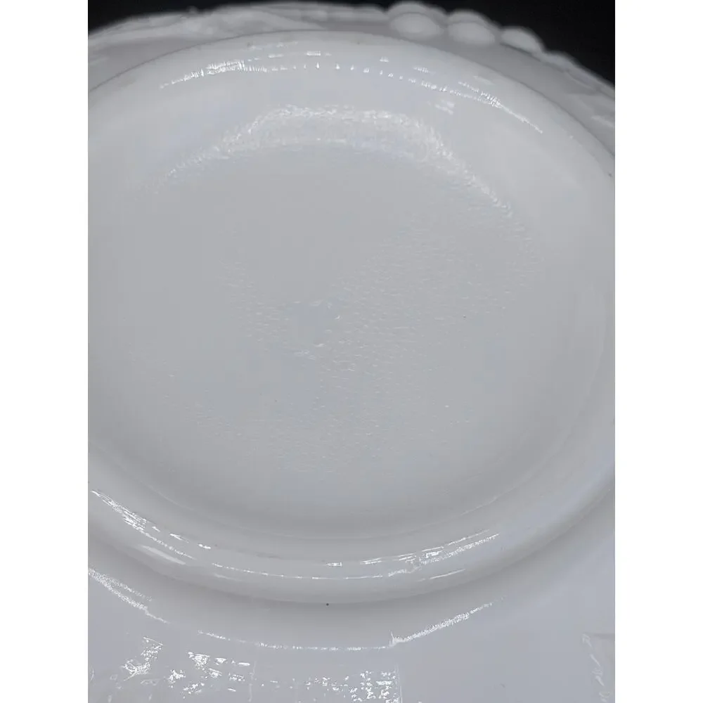 Vintage Westmoreland Paneled Grape Milk Glass 10in Centerpiece Bowl